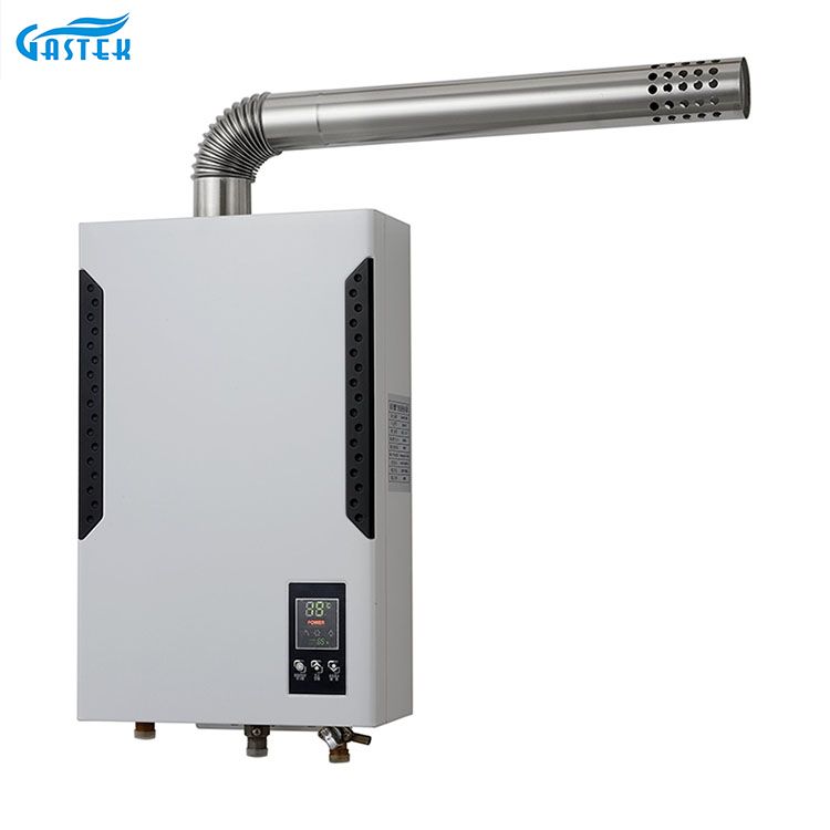 Tela de toque do tipo equilibrado Turbo Hot Shower Hot Shower GPG Caldeira forçada Aquecedor de água a gasolina de escape