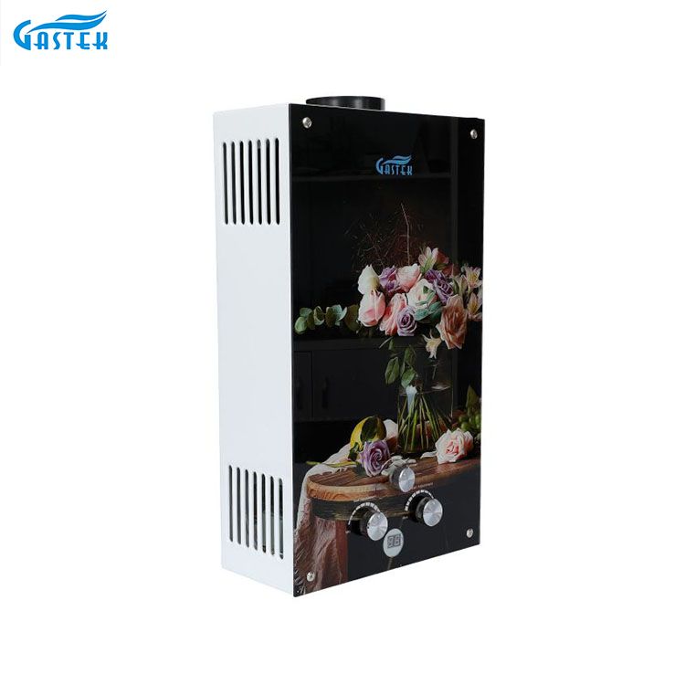 Gêiser de gás de painel de vidro para eletrodomésticos com display LCD