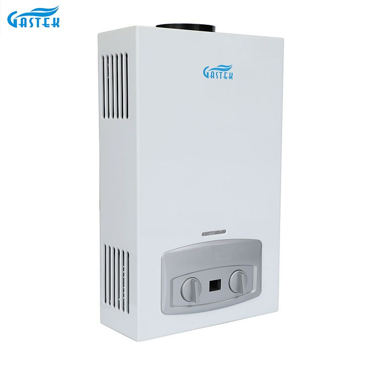 Tipo de combustão de eletrodomésticos montado na parede 10L GLP Tankless Aquecedor de água quente a gás instantâneo para chuveiro