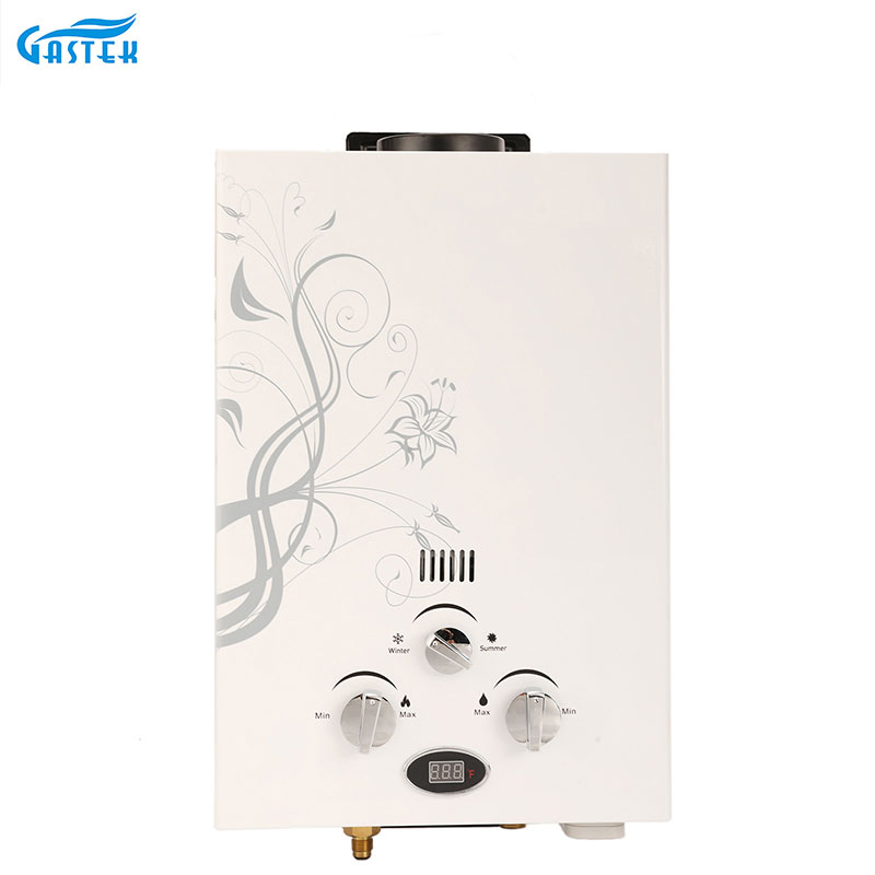 Aquecedor de água quente a gás com painel decorativo montado na parede para eletrodomésticos